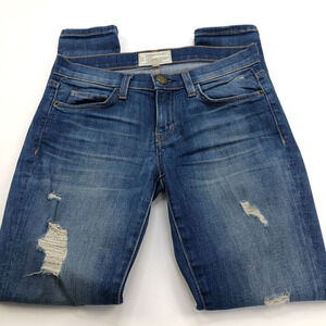 Current/Elliott Stiletto Niagara Destroy 24 (Fits 28W 28L) Mid Rise Distressed